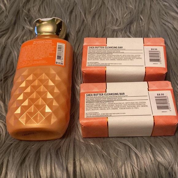 SOLD New B&BW Sunshine Mimosa Shea Moisture Bar Soap & Body Lotion Bundle of 3 - Picture 4 of 5